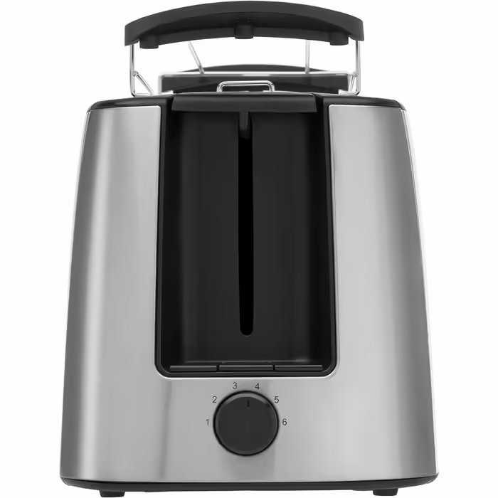 WMF Bueno Pro Toaster 4-Slice Long Slot with Bun Warmer, XXL Toast, Crunchy Function, 6 Browning Levels, 1550W, Stainless Steel Matte Toaster Single