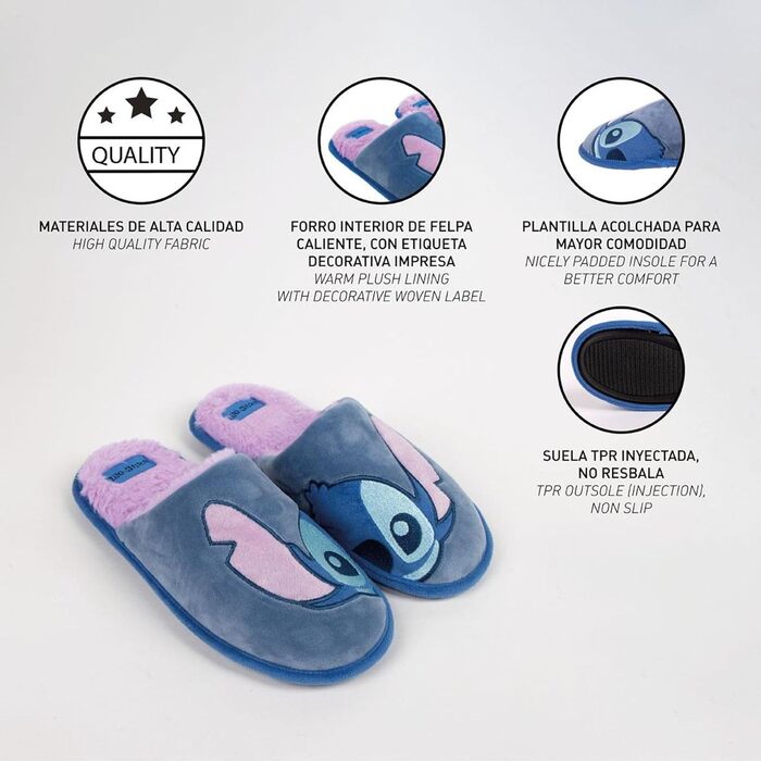 CERDÁ LIFE'S LITTLE MOMENTS: Халаці-домашні жіночі зимові, блакитні, з антиковзкою підошвою та устілкою