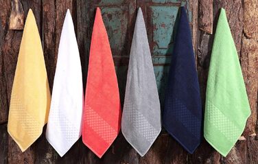 Набір рушників Feather & Stitch, 6 шт., коралові, 100% бавовна, для ванної, дуже м'які і вбираючі, готельна якість, 2 банних, 2 для рук, 2 для обличчя