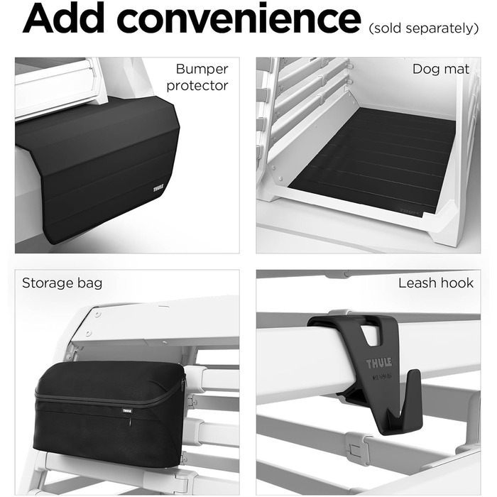 Трейлер для собак Thule Allax XL (Чорний/Алюміній) - переносна переносна клітка для собак в автомобіль