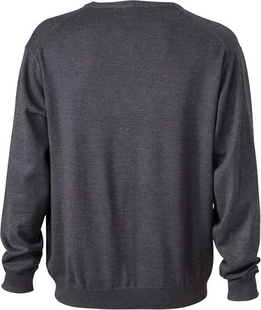 Кардиган чоловічий James & Nicholson V-подібний виріз, сірий (антрацит-меланж), XL