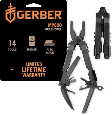 Мультитул Gerber MP600 Bluntnose з нейлоновим чохлом, 14 функцій, одноручне відкривання