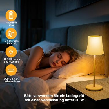 LED-лампа настільна Suright бездротова, акумуляторна з 3 кольоровими режимами та RGB, плавне регулювання яскравості, сенсорне керування, IP54 вологостійка для саду, кемпінгу, вечірки, спальні, кафе, з імітацією текстури дерева