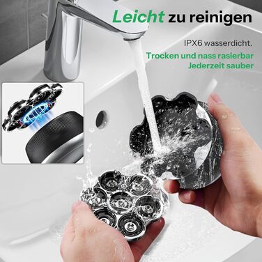 Електричний гостроювач для голикової голови Yeerain 7D, чорний, з LED-дисплеєм та 2 швидкостями