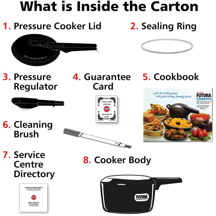 Швидковарка Hawkins Futura з нержавіючої сталі, чорна (2 літри)