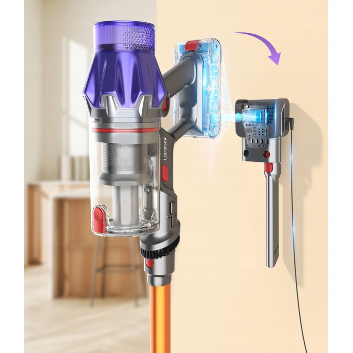 Вертикальний пилосос Laresar V7, жовтий/золотий