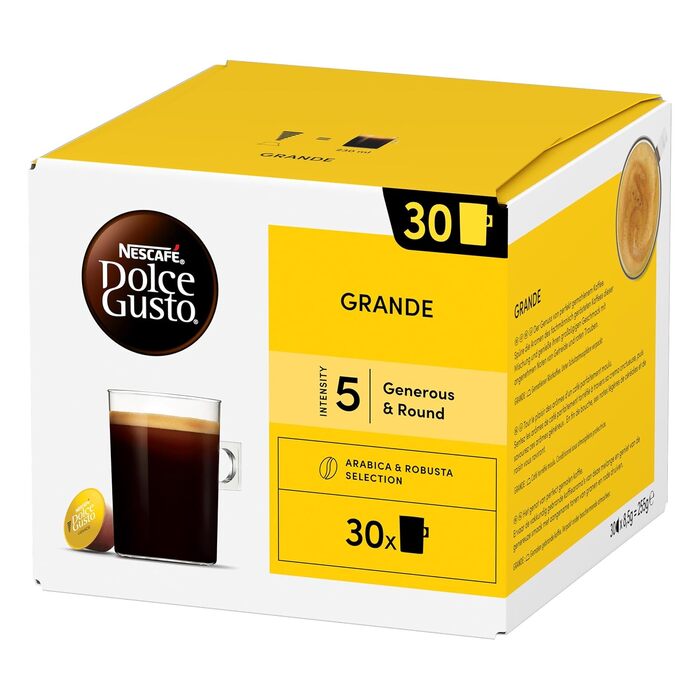 Кавові капсули NESCAFÉ Dolce Gusto Grande, 3 упаковки по 30 капсул (загалом 90 шт)