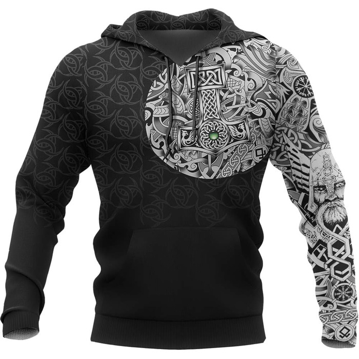 Світшот з принтом молота Тора, скандинавська міфологія, стильний одяг, унісекс, 3D друк