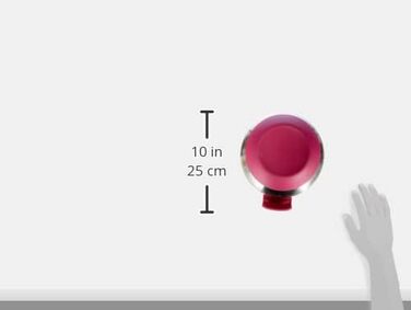 Metaltex 23514610080 Mixing Bowl, 2.8 l, non-slip, stainless steel, silver and pink, 20 x 20 x 11.5 cm
