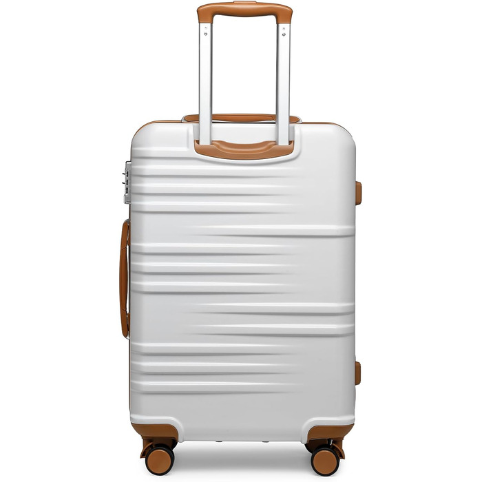 Чемодан British Traveller з ABS+PC корпусом: міцний та стильний, 54 x 36.5 x 21.5 см, білий