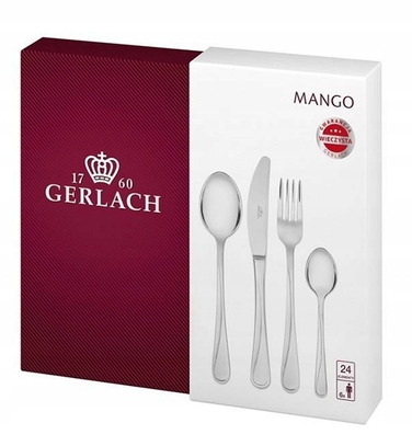 Набір столових приборів Gerlach Mango, 60 предметів, на 12 осіб, нержавіюча сталь, полірована