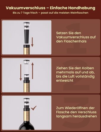Електричний відкривачка для вина GHB 6-в-1 з USB-зарядкою, різець фольги, виливає вино та вакуумний затвор - ідеальний подарунок для поціновувачів вина (8-в-1)