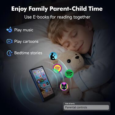 MP3 плеєр 163GB з WiFi, Bluetooth, Android 13, Spotify, FM радіо, сенсорний екран 4.5