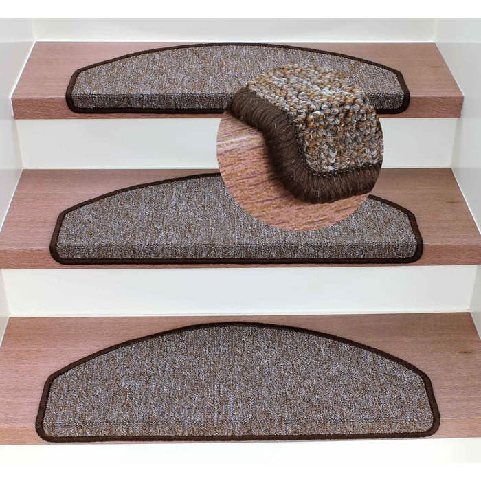 Ступінчасті килимки Kettelservice-Metzker Rambo - різні комплекти та кольори (14 шт., коричневий)