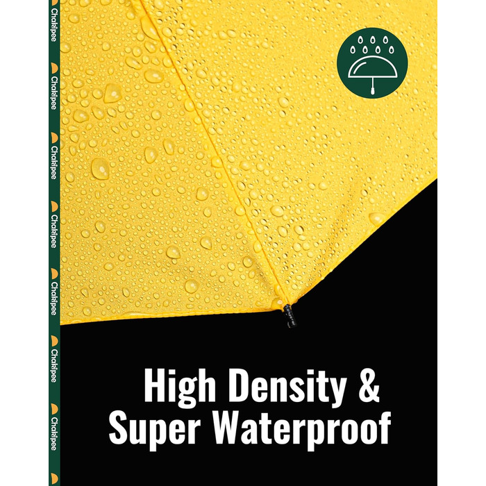 Компактний дорожній парасолька великого розміру, стійкий до сильного вітру – автоматичний кишеньковий парасолька для чоловіків та жінок, жовтий, 106 см