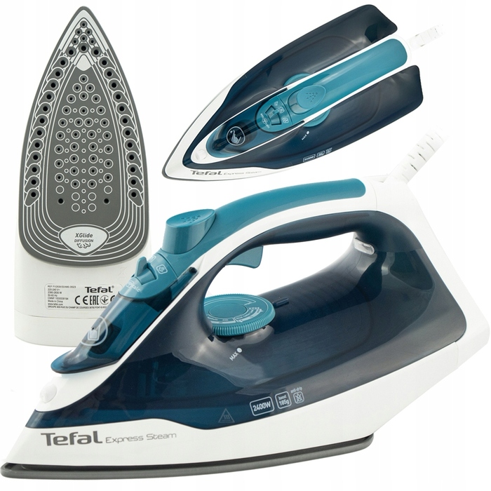 Парова праска Tefal Express Steam, 2400 Вт, керамічна підошва, легка та зручна