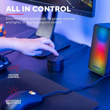 Комп'ютерні колонки Trust GXT 606B Javv 2.0 з RGB підсвічуванням, 12W (6W RMS), USB, чорний колір