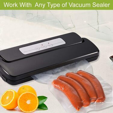 VacYaYa 6 Rolls of Vacuum Sealer Rolls (3) 20x600cm and (3) 28x600cm for Food, BPA-Free Vacuum Sealer Bags, Sous Vide Bags, Foil for Vacuum Sealers and Foil Sealers Suitable