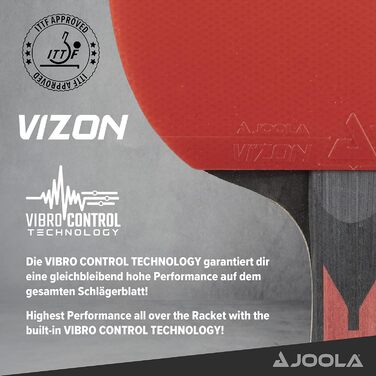 Набір для пінг-понгу JOOLA Duo Carbon 2/PRO 2: 2 ракетки, 3 м'ячі, чохол (червоний/чорний)