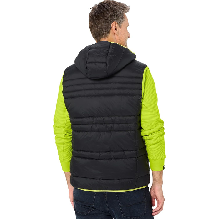 Чоловіча степкова жилетка NORDCAP, легка, тепла та вітростійка, спортивна жилетка з капюшоном та кишенями на блискавці, розмір M-3 (XXL, чорний)