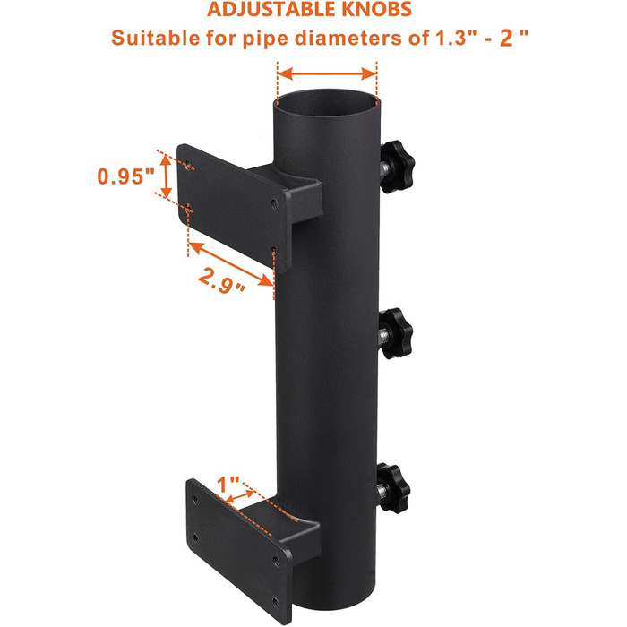 VANROUG Durable Umbrella Holder, Patio Umbrella Stand, Umbrella Stand, Bench, Buddy, Umbrella Holder, Fixed Clip, Umbrella Clamp for Deck, Railing, Beach, Courtyard, Boats, Hatches