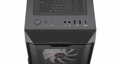 Корпус ПК Krux Orona ARGB Midi Tower, загартоване скло, 4 вентилятори 120мм, чорний
