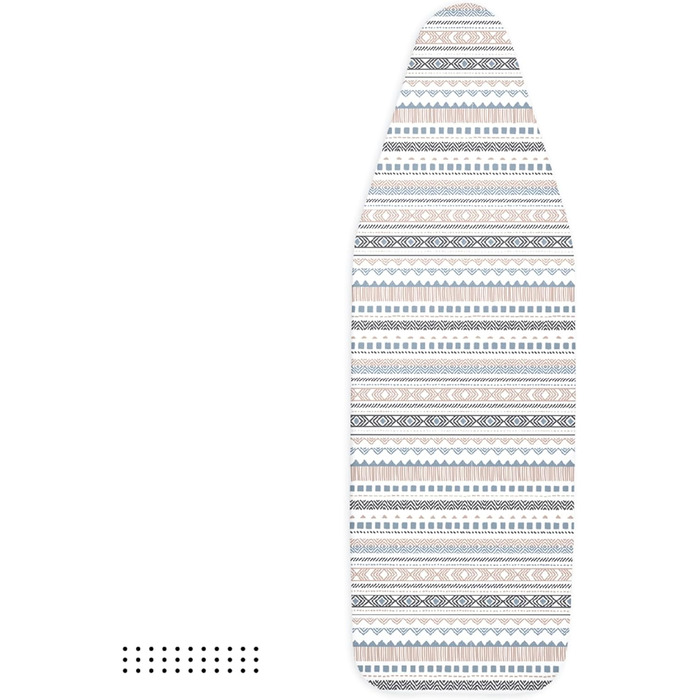 Чохол для прасувального столу Encasa XO з фетровою підкладкою 3 мм та корд-підсиленням (підходить для стандартних прасувальних столів X-Large 135x45 см), з терморефлексним покриттям, принт - Ацтекський XL Ацтекський