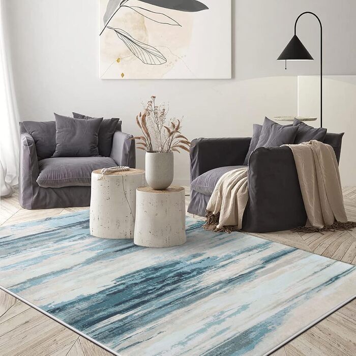 Килим Cinknots Vintage Abstract для вітальні, сучасний, м'який, протиковзкий, сірої гами, 80x120 см