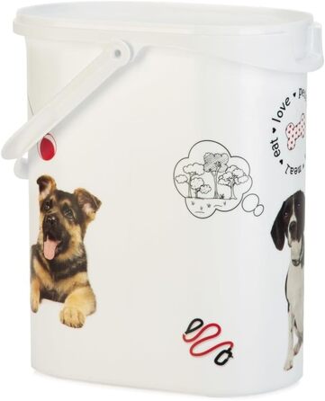 Контейнер для корму для собак Curver Love Pets 10 л – Герметичний, білий, для сухого корму (до 4 кг)