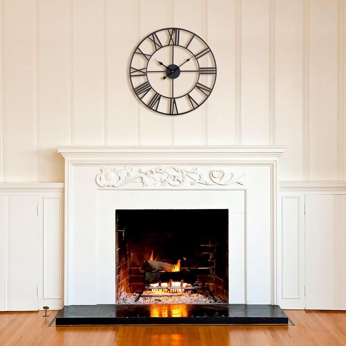 ACCSHINE Wall Clock Large No Ticking Noise Silent 40cm Roman Numerals Quartz Battery Operated Wall Clock Easy to Read for Living Room Kitchen Bedroom Office School