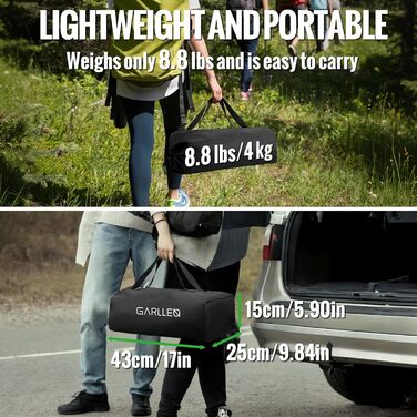 Складаний туристичний стіл Garllen 82x40 см, 2 положення висоти (44/70 см), знімний стіл зі сталі, для пікніка, грилю, саду та кемпінгу