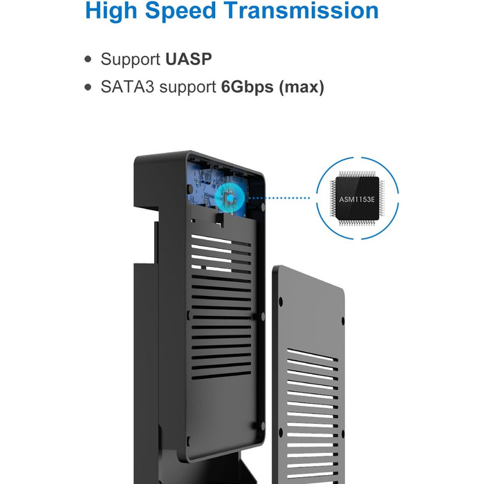 Корпус для жорсткого диска Inateck 3.5 USB 3.0: зовнішній корпус HDD/SSD з підтримкою UASP та живленням 12V/2A (до 20TB)