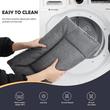 IEUUMLER Dog Bed Washable Dog Mat, Fluffy Soft and Warm Dog Blanket for Travel, Cat Cushion for Large and Small Dogs or Cats FC014 (Gray, 106 * 71cm) (XXL(121*76cm), Gray)