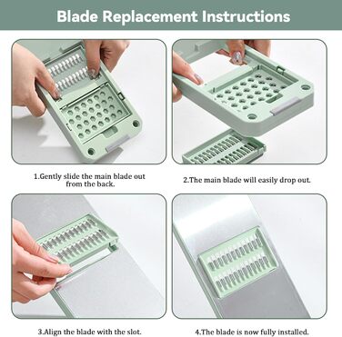 Мандоліна для овочів 7-в-1 з нержавіючої сталі – набір для нарізки овочів та шинкування | Професійний овочевий слайсер для салату та напівфабрикатів