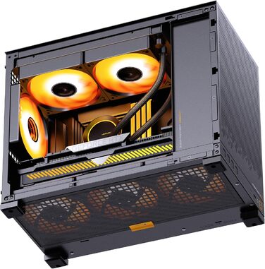 Корпус для ПК Jonsbo D32 STD чорний | Mini Case для Micro-ATX з Tempered Glass, підтримка Back-Connect, потужний Airflow, компактний та стильний для геймерських збірок