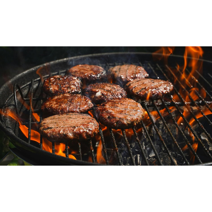 Набір для приготування бургерів DREIBERG® з нержавіючої сталі (9 предметів): лопатка, прес, розсипач спецій, дзвоники для плавлення сиру, рецепти, папір для випікання