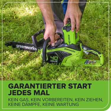 Акумуляторна ланцюгова пила Greenworks G40CS30II 40V, шина 30 см (12