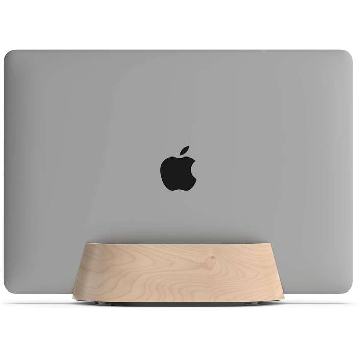 HumanCentric Maple Wood Laptop Stand - Vertical Adjustable Desk Organizer & Docking Station