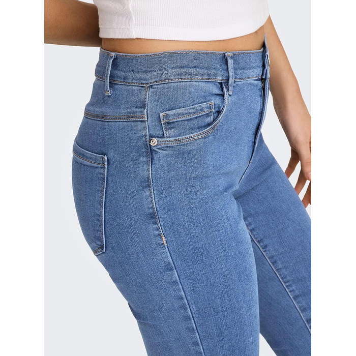 Джинси жіночі ONLY Skinny DNM NOOS, блакитні, розмір XL/34L, середній блакитний денім, базовий стиль, стрітвір