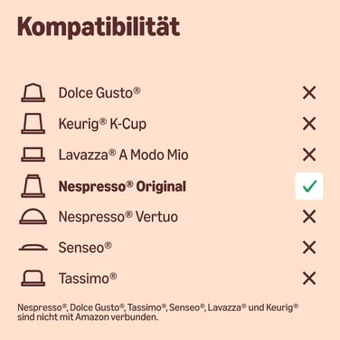 Кавові капсули Amazon з алюмінію, сумісні з Nespresso, світле обсмаження, 100 шт (5 упаковок по 20 шт), сертифікат Rainforest Alliance
