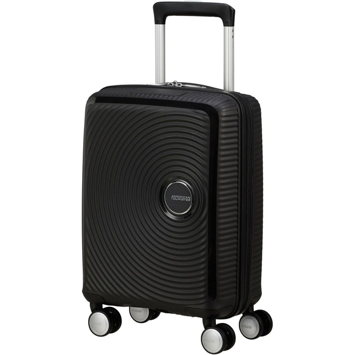Чемодан American Tourister Hartschalenkoffer 77 см, великий, з 4 колесами, TSA-замок, розширюваний, легкий, 97/110 л, чорний (Bass Black)