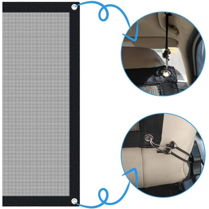 Сітка для собак у машину: захист та безпека на задньому сидінні (120x70 см)