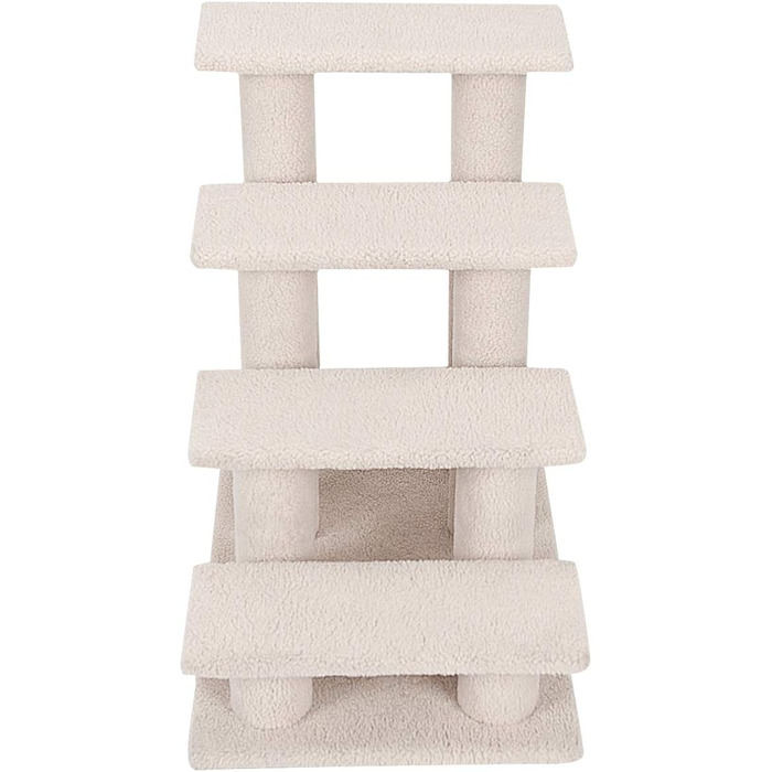 Сходи для котів SOARS, 4-ступеневі, для тварин до 25 кг, сходи для собак, котячий комплекс, 61 x 1 x 60 см, бежевий