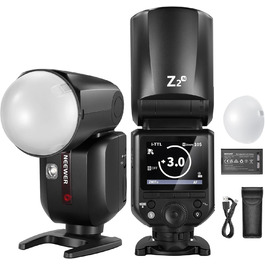 NEEWER Z2-S 2.4G TTL Speedlite для Sony: Потужний спалаху з дифузором та 2 моделюючими лампами, сумісний з камерами Sony, 76W, 1/8000s HSS, 3000mAh, 600 повних спалахів