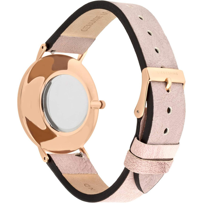 Жіночий годинник Liebeskind Berlin – 38 мм, кварцовий годинник з шкіряним ремінцем, водонепроникність 5ATM, стильний рожево-золотий колір