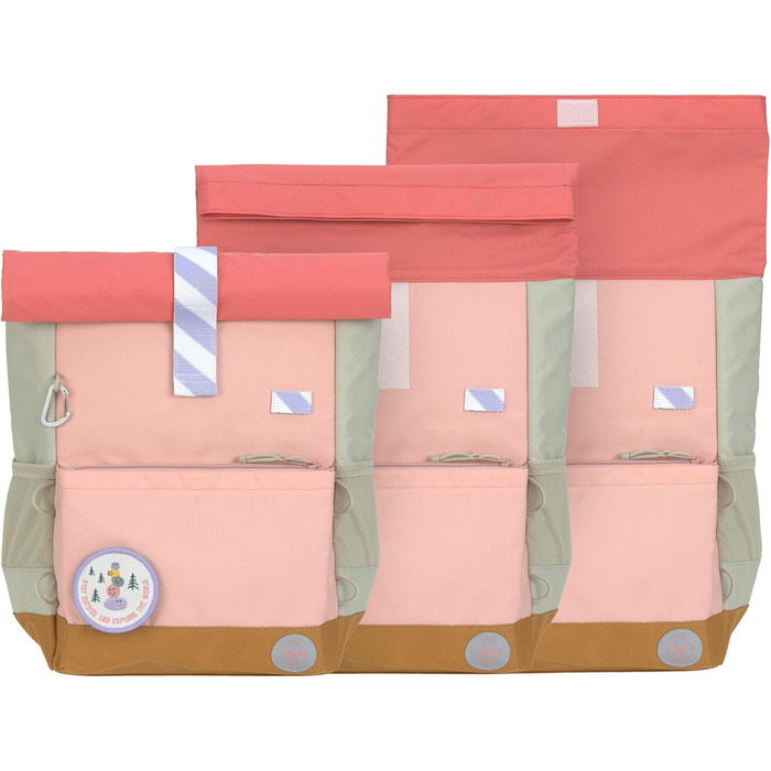 Дитячий рюкзак LÄSSIG з нагрудним ремінцем, 12 літрів, водонепроникний, Rolltop, зелено-блакитний