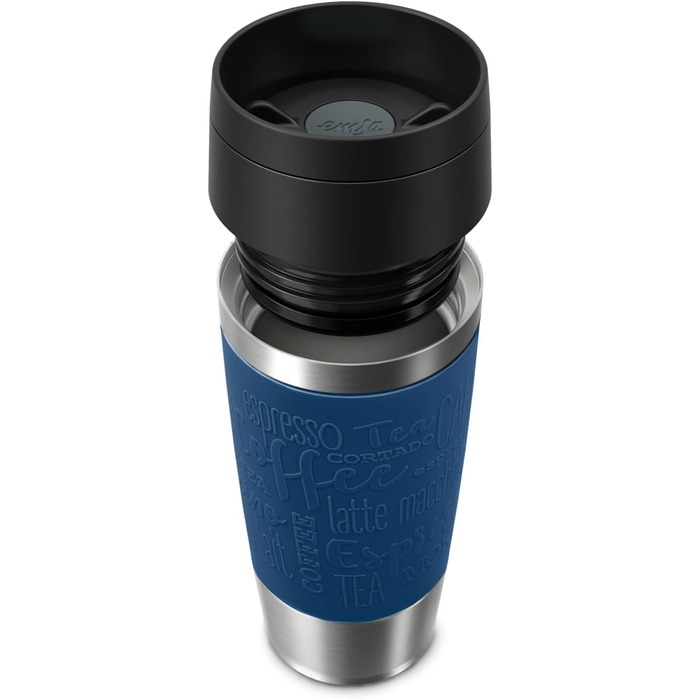 Термокружка Emsa N20202 Travel Mug Classic, 0.36 л, нержавіюча сталь, 4 год гаряче/8 год холодне, герметична, для подорожей