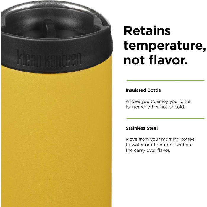 Klean Kanteen Men's tkwide Tritan Drinking Bottle (473 ml, Marigold)