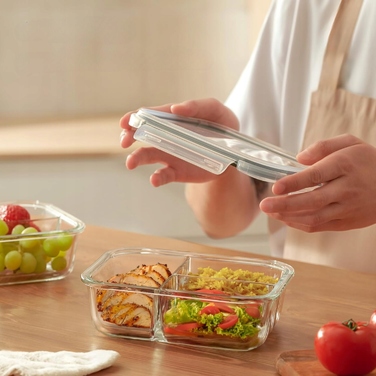 Скляний контейнер для їжі TODOMI з герметичною кришкою для заморожування, 1,02 л