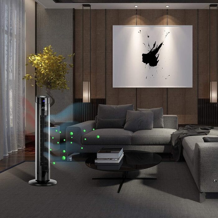 Вентилятор Sichler: Турбо-вентилятор з іонізатором, Wi-Fi, керуванням через додаток та голосовими помічниками (Siri, Alexa, Google Assistant)